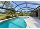 Stunning pool with screened enclosure and lush greenery, offering a serene oasis for relaxation and enjoyment at 2008 Palo Alto Ave, The Villages, FL 32159