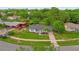 Aerial view of the home with driveway and lawn at 3807 Sw 143Rd Lane Rd, Ocala, FL 34473