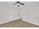 Bedroom with ceiling fan and closet at 3807 Sw 143Rd Lane Rd, Ocala, FL 34473