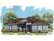 Drawing of an attractive home exterior with stone accents and manicured landscaping at 4743 Se 34Th St, Ocala, FL 34480