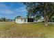 Backyard view features lush lawn and shade tree, perfect for relaxation and enjoyment at 6150 Sw 103Rd Loop, Ocala, FL 34476