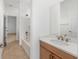 Bathroom features a tub-shower combo and a single vanity with modern fixtures at 7827 Sw 56Th Pl, Ocala, FL 34474