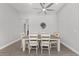 Bright dining space with neutral walls, a ceiling fan, and easy access to other living areas at 9063 Sw 59Th Lane Rd, Ocala, FL 34481