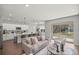 Open-concept living room and kitchen, perfect for entertaining with stylish furnishings and modern appliances at 15769 Sw 37Th Cir, Ocala, FL 34473