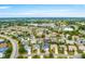 Serene neighborhood with a mix of homes, mature trees, and a clear blue sky at 2087 Bonneau Ln, The Villages, FL 32162