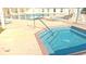 Photo showcases a rejuvenating spa with an easy access handrail near the community pool at 2323 Nw 55Th Avenue Rd, Ocala, FL 34482