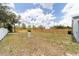 A fully fenced backyard with a grassy area, offering a secure and spacious outdoor environment at 28 Olive Dr, Ocala, FL 34472