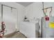 Functional laundry room with modern washer, dryer, and water heater for convenience at 42 Dogwood Drive Crse, Ocala, FL 34472