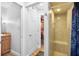 Bathroom showcasing a walk-in tiled shower with a built-in seat and modern fixtures at 4237 Chambers St, Lake Wales, FL 33898