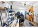 Spacious garage featuring storage cabinets, work area, and organized shelving at 4237 Chambers St, Lake Wales, FL 33898