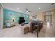 Open-concept living room featuring recessed lighting, neutral paint, and tile flooring at 6376 Sw 97Th Terrace Rd, Ocala, FL 34481