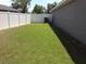Neat fenced backyard ideal for outdoor enjoyment and privacy, enhanced by lush green grass at 15266 Sw 44Th Ter, Ocala, FL 34473