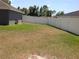 Spacious backyard featuring a secure white vinyl fence for privacy at 15266 Sw 44Th Ter, Ocala, FL 34473
