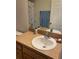 Bathroom featuring a single sink vanity offering storage and a well-lit mirror at 15266 Sw 44Th Ter, Ocala, FL 34473