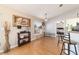Breakfast nook area with unique decor next to a modern kitchen at 173 Juniper Way, Ocala, FL 34480