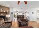 Bright living area featuring a fireplace, and natural light throughout at 2045 Se 32Nd St, Ocala, FL 34471