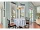 Breakfast nook with seating for two next to large windows with views of the pool at 6882 Sw 113Th Pl, Ocala, FL 34476
