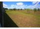 Large grassy backyard features fresh sapling trees, under a bright sky with fluffy clouds at 7429 Sw 61St St, Ocala, FL 34474