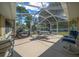 Screened patio boasts ample space for outdoor dining and relaxation, complete with modern furniture at 811 Se 49Th Ave, Ocala, FL 34471