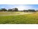 Beautiful community landscape with green grass, trees, and walking path with a golf green in background at 9452 Sw 93Rd Loop, Ocala, FL 34481