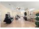 Spacious living room with tile flooring and fan at 9773 Sw 90Th St, Ocala, FL 34481