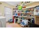 Organized pantry with ample shelving and access to the exterior at 1114 Hickory Rd, Ocala, FL 34472