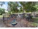 A chicken coop surrounded by a large metal fence, providing a safe and spacious environment for the chickens at 1781 Se 85Th Street Rd, Ocala, FL 34480