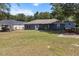 The home backyard with mature trees, a shed, and lots of outdoor space at 3112 Se 140Th Ln, Summerfield, FL 34491