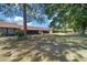 Backyard view of screened lanais and mature trees at 3449 Sw 19Th St, Ocala, FL 34474