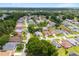 An aerial view showcases a community with green lawns and mature landscaping at 11146 Sw 68Th Ct, Ocala, FL 34476