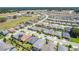 Aerial view of a community with green spaces, showcasing well-arranged homes and street layout at 4379 Nw 56Th Ct, Ocala, FL 34482