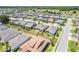 Community aerial view showing well-defined lawns, street lines, and privacy fences between homes at 4379 Nw 56Th Ct, Ocala, FL 34482