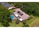 Bird's eye view of the house with its screened pool enclosure at 4530 Nw 78Th Ave, Ocala, FL 34482