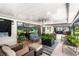 Inviting covered patio with comfortable seating, lush plants, and ample space for outdoor entertainment at 4530 Nw 78Th Ave, Ocala, FL 34482