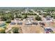 This aerial view captures a neighborhood dotted with houses and lush vegetation, highlighting its peaceful, community feel at 6570 Sw 129Th Loop, Ocala, FL 34473