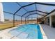 Beautiful pool with a screened-in enclosure and a shallow end, providing a refreshing and enjoyable swimming experience at 9595 Sw 51St Cir, Ocala, FL 34476