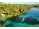 Gorgeous aerial view of a clear river with lush greenery at 9983 Sw 188Th Cir, Dunnellon, FL 34432