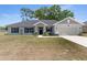 Charming single-story home with a well-manicured lawn and inviting curb appeal under a sunny sky at 10081 Se 68Th Ct, Belleview, FL 34420