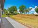 Spacious backyard showing mature trees and a well-maintained lawn at 11945 Se 171St Loop, Summerfield, FL 34491