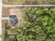 Top-down shot shows a house surrounded by verdant trees and open spaces at 12689 Sw 81St St, Dunnellon, FL 34432