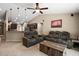 Open living room and kitchen combination is great for entertaining at 171 Oak Cir, Ocala, FL 34472