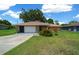 Cozy home featuring a one car garage, manicured yard and a tranquil suburban setting at 21425 Sw Plantation St, Dunnellon, FL 34431