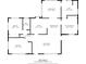 Home floor plan featuring two bedrooms, living room, dining room, kitchen, and two bathrooms at 23737 Nw Mallard Ave, Dunnellon, FL 34431