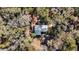 Aerial view of a home nestled among lush trees, showcasing its privacy and serene natural setting at 3250 Sw 46Th Ave, Ocala, FL 34474
