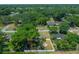 Expansive aerial view showcasing the property nestled among lush greenery and neighboring homes in a serene community at 511 Se 29Th Ter, Ocala, FL 34471