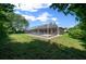 Well-maintained backyard with lush green grass and pool enclosure provides privacy and space for outdoor activities at 5420 Sw 86Th Ln, Ocala, FL 34476