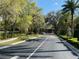 Scenic street view with mature landscaping, manicured greenery, and a community entrance in the distance at 7781 Sw 180Th Cir, Dunnellon, FL 34432