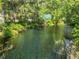 Scenic waterfront view of a private property with lush greenery and crystal-clear water at 9525 Sw 200 Ct, Dunnellon, FL 34431