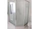 Tiled shower with glass door and marble base at 13816 Sw 112Th Ter, Dunnellon, FL 34432