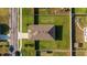 Aerial view of a well maintained property with a private, fenced backyard on a quiet street at 1509 Ne 50Th Ter, Ocala, FL 34470